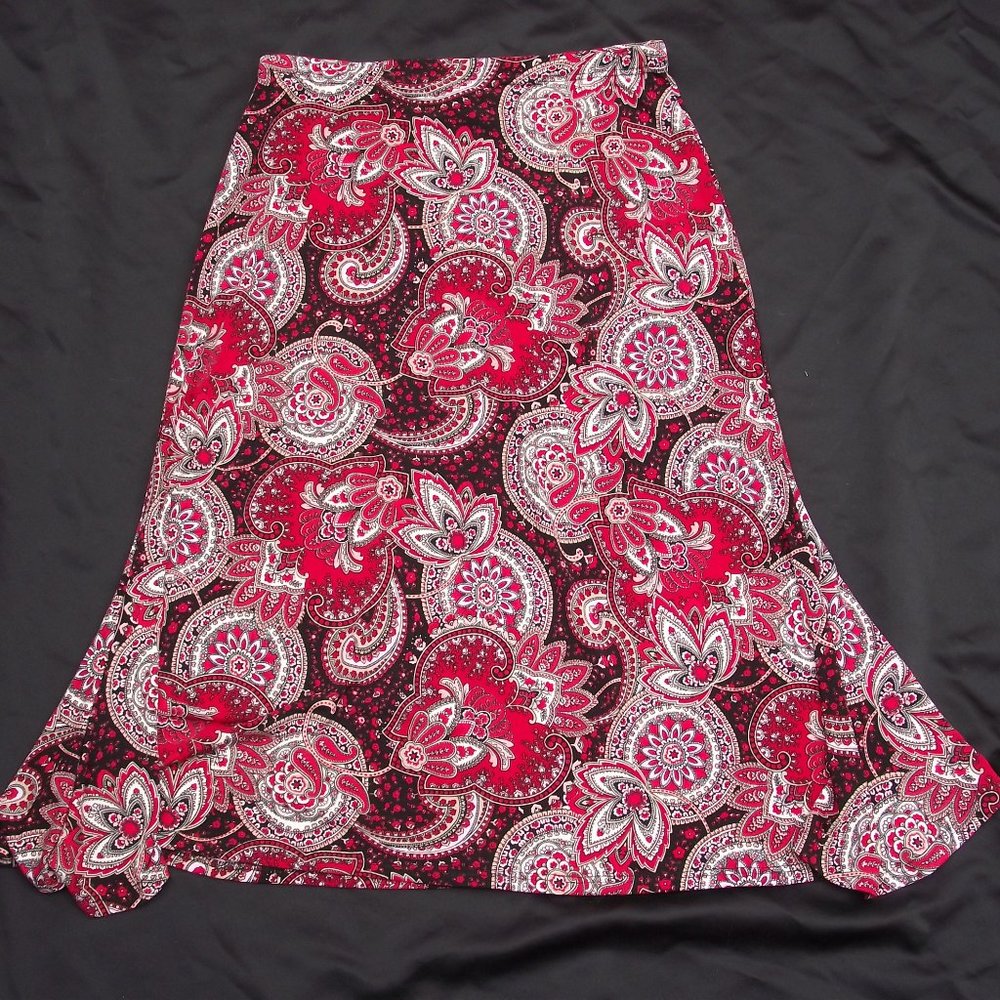 Saint Tropez West Red Paisley Trumpet Skir…